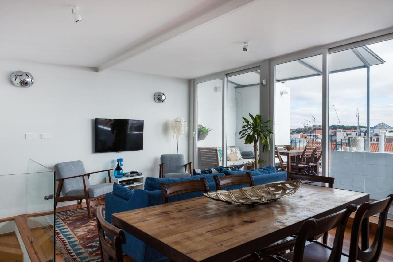 Amazing Rooftop Terrace With River And Historic City View 4 Bedrooms 4 Bathrooms Ac 19Th Century Building Chiado リスボン エクステリア 写真