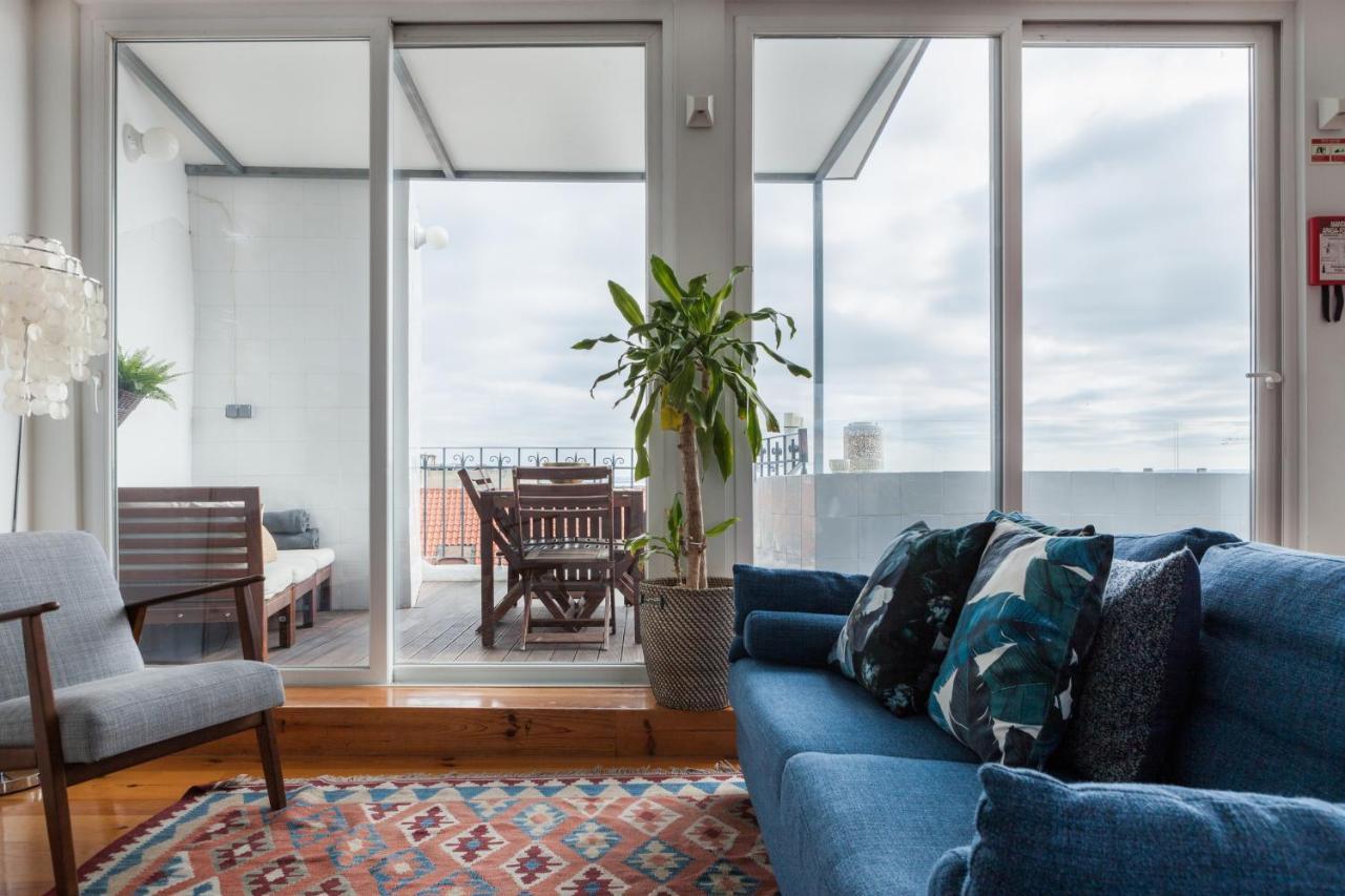 Amazing Rooftop Terrace With River And Historic City View 4 Bedrooms 4 Bathrooms Ac 19Th Century Building Chiado リスボン エクステリア 写真